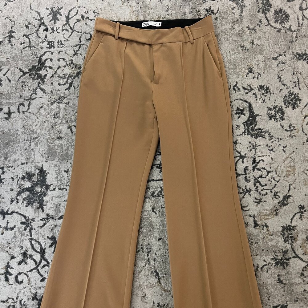 Zara Camel Pants, Wide Leg, Large